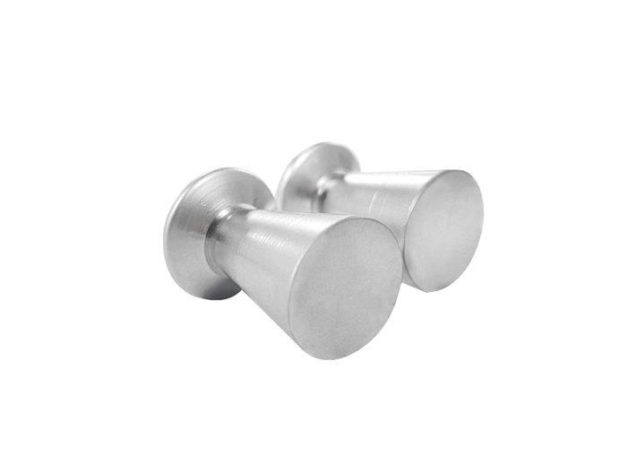 Knott trapez 13 mm matt krom - 2 stk.
